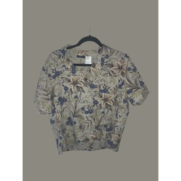 Tendency USA Linen Blend Blouse Women Sz.XL - Picture 2 of 6